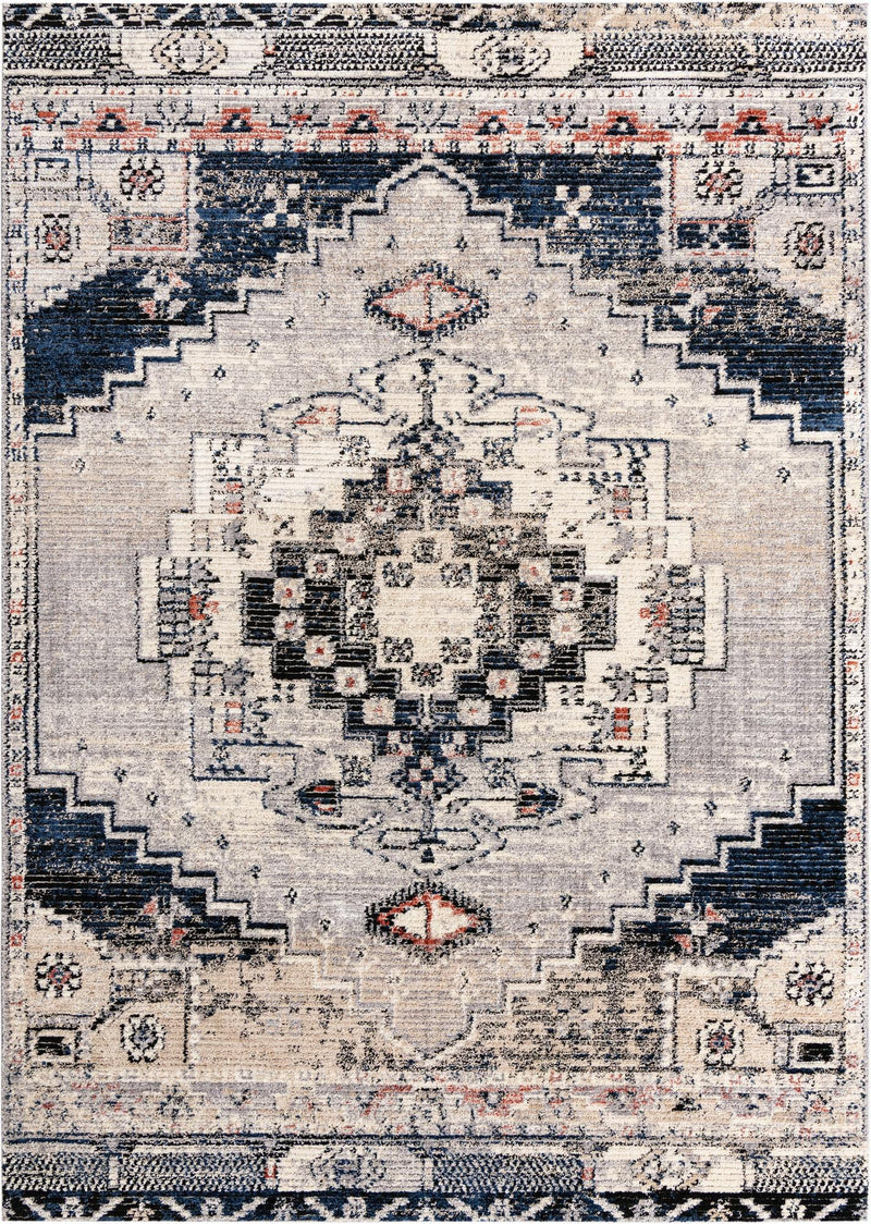 Santa Fe Trails Collection Area Rug -  Mesa Rectangle Gray  lifestyle 4