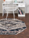 Santa Fe Trails Collection Area Rug -  Mesa Octagon Gray  lifestyle 55