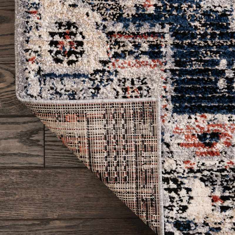 Santa Fe Trails Collection Area Rug -  Mesa Square Gray  lifestyle 111