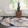 Santa Fe Trails Collection Area Rug -  Mesa Oval Gray  lifestyle 53