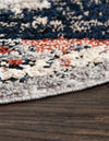 Santa Fe Trails Collection Area Rug -  Mesa Round Gray  lifestyle 72