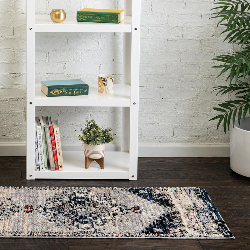 Santa Fe Trails Collection Area Rug -  Mesa Runner Gray  lifestyle 77