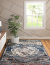 Santa Fe Trails Collection Area Rug -  Mesa Rectangle Blue  lifestyle 7