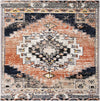 Santa Fe Trails Collection Area Rug -  Mesa Square Rust Red  lifestyle 37