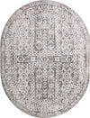 Cambridge Classics Collection Area Rug - Kendall (Gray) Oval Gray  lifestyle 8