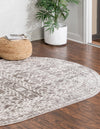 Cambridge Classics Collection Area Rug - Kendall (Gray) Oval Gray  lifestyle 18