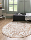 Cambridge Classics Collection Area Rug -  Pembroke (Beige) Round Beige  lifestyle 17