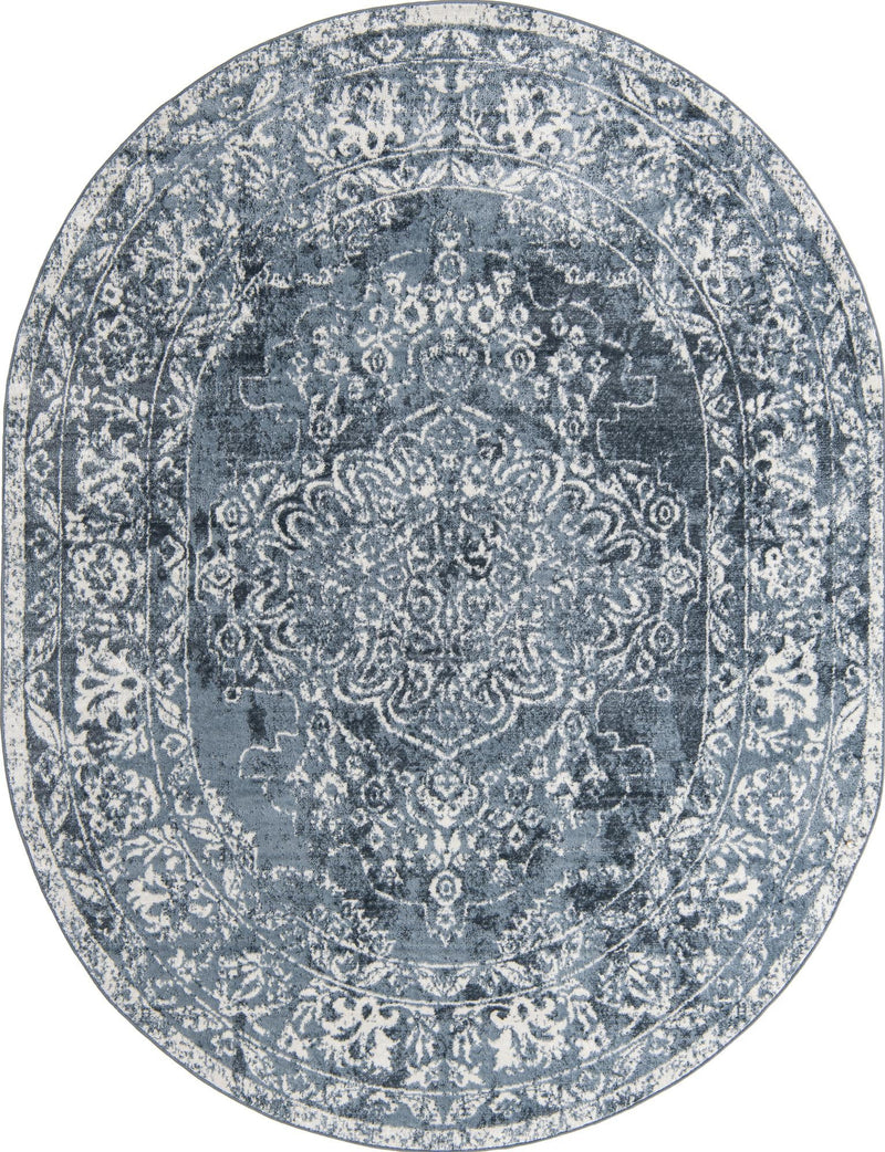 Cambridge Classics Collection Area Rug -  Fitzwilliam (Blue) Oval Blue  lifestyle 14