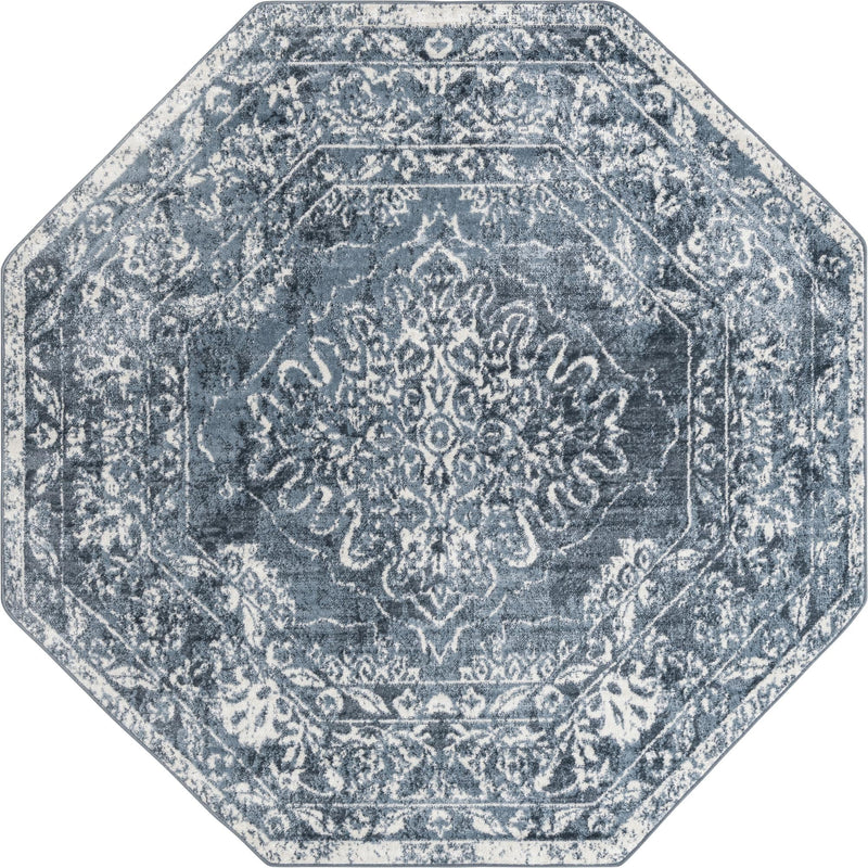 Cambridge Classics Collection Area Rug -  Fitzwilliam (Blue) Octagon Blue  lifestyle 16