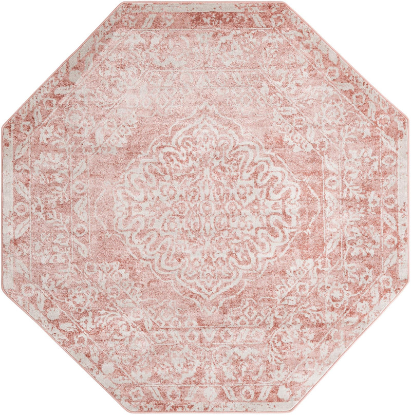 Cambridge Classics Collection Area Rug -  Fitzwilliam (Pink) Octagon Pink  lifestyle 11