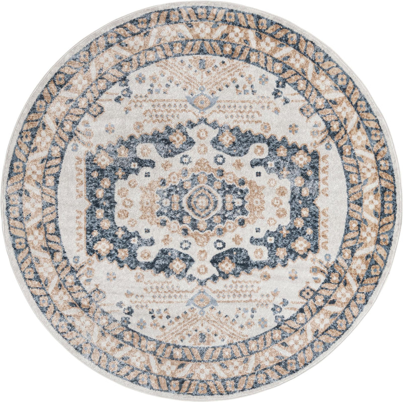 Cambridge Classics Collection Area Rug -  Magdalene (Cream) Round Cream  lifestyle 17