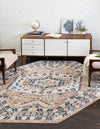 Cambridge Classics Collection Area Rug -  Magdalene (Beige) Octagon Beige  lifestyle 17