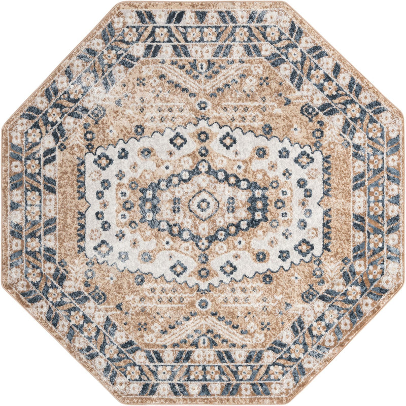 Cambridge Classics Collection Area Rug -  Magdalene (Beige) Octagon Beige  lifestyle 11