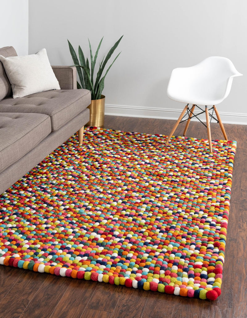 Wool Sphere Alley Collection Area Rug - Sphereville (Multi) Rectangle Multi  lifestyle 2