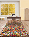 Wool Sphere Alley Collection Area Rug - Sphereville (Multi) Rectangle Multi  lifestyle 7