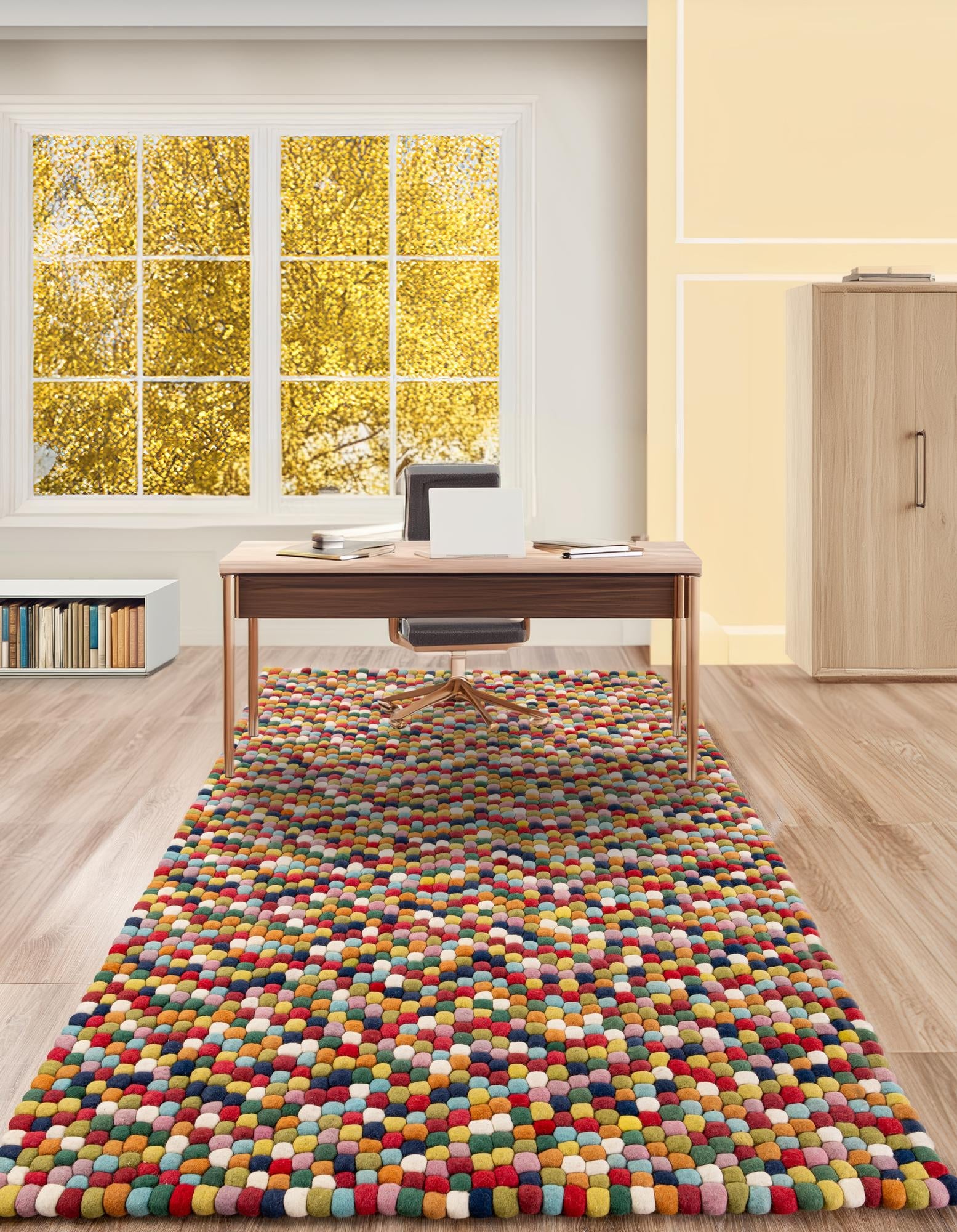 Woolen Sphere Collection Area Rug - Sphereville (Multi)