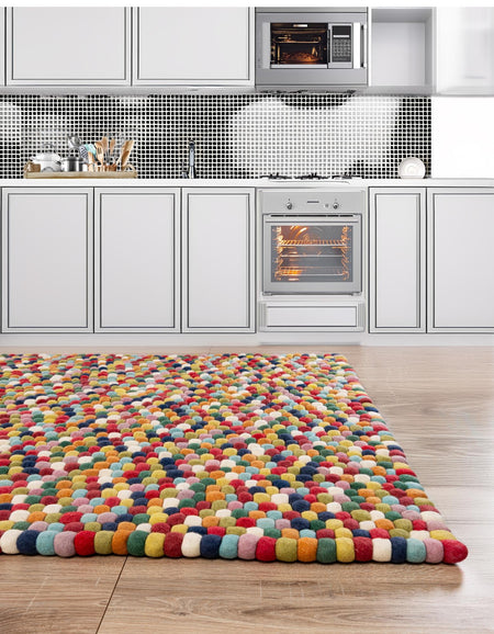 Woolen Sphere Collection Area Rug - Sphereville (Multi)