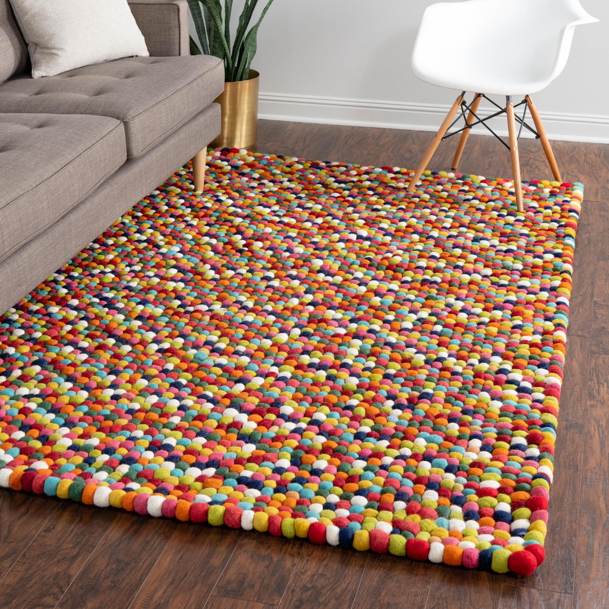 Woolen Sphere Collection Area Rug - Sphereville (Multi)