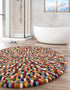 Woolen Sphere Collection Area Rug - Sphereville (Multi)