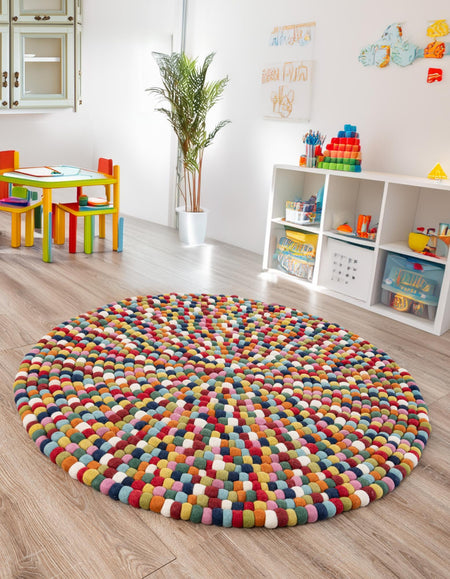 Woolen Sphere Collection Area Rug - Sphereville (Multi)