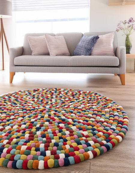 Woolen Sphere Collection Area Rug - Sphereville (Multi)