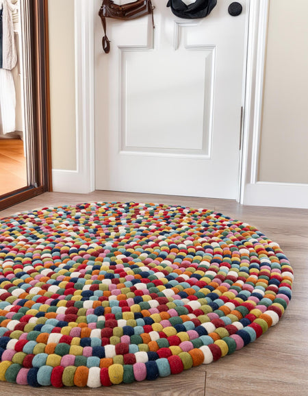 Woolen Sphere Collection Area Rug - Sphereville (Multi)