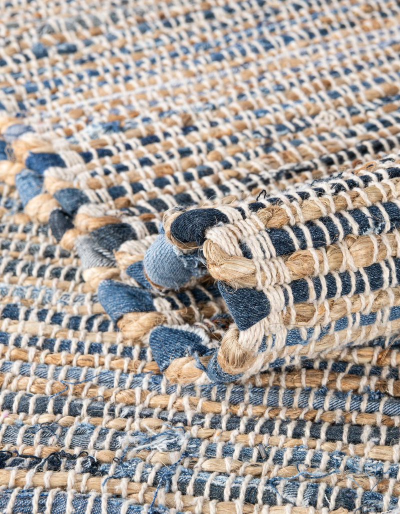 Coastal Boho Jute Collection Area Rug - Capri Rectangle Blue  lifestyle 24