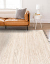 Coastal Boho Jute Collection Area Rug - Capri Rectangle Natural  lifestyle 11