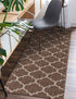 Seaside Lattice Collection Area Rug - Arbor (Brown)