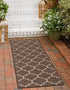 Seaside Lattice Collection Area Rug - Arbor (Brown)