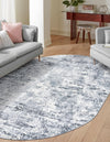 Luminara Sands Collection Area Rug - Serenity (Vintage Blue) Oval Vintage Blue  lifestyle 16