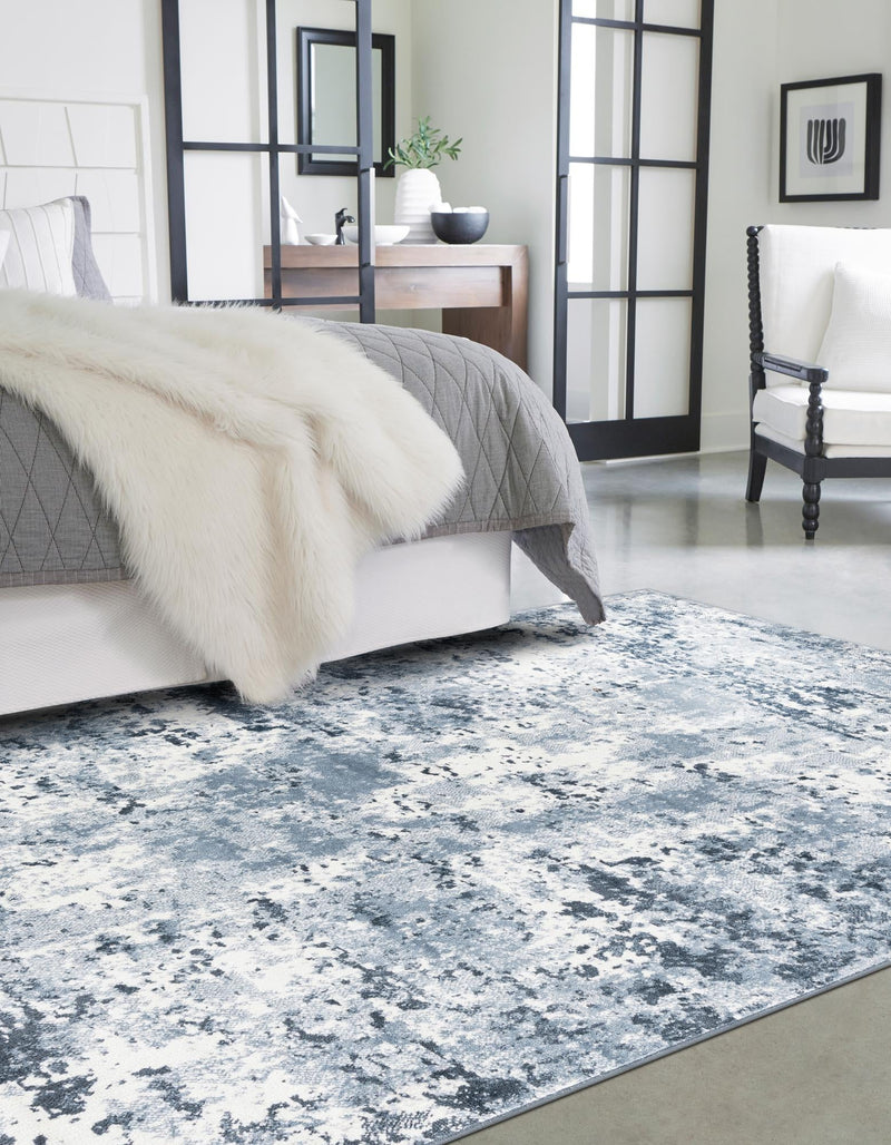 Luminara Sands Collection Area Rug - Serenity (Vintage Blue) Rectangle Vintage Blue  lifestyle 3