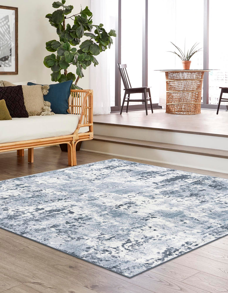 Luminara Sands Collection Area Rug - Serenity (Vintage Blue) Square Vintage Blue  lifestyle 25