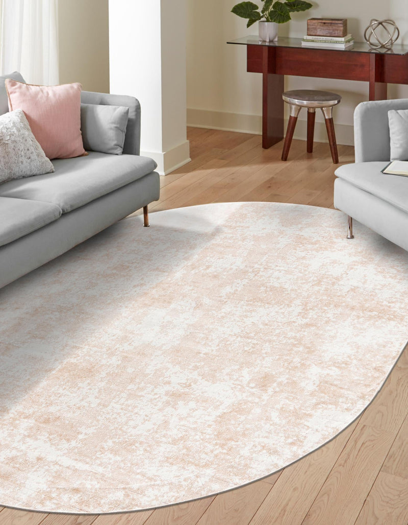 Luminara Sands Collection Area Rug - Serenity (Sand) Oval Sand  lifestyle 8