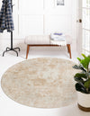 Luminara Sands Collection Area Rug - Serenity (Sand) Round Sand  lifestyle 10