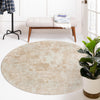 Luminara Sands Collection Area Rug - Serenity (Sand) Round Sand  lifestyle 78