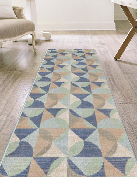 Lagoon Oasis Collection Area Rug - Coral