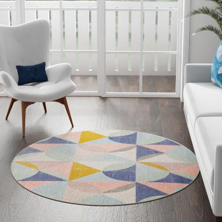 Lagoon Oasis Collection Area Rug - Coral