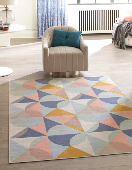 Lagoon Oasis Collection Area Rug - Coral