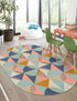 Lagoon Oasis Collection Area Rug - Coral