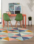 Lagoon Oasis Collection Area Rug - Coral