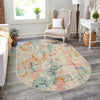 Lagoon Oasis Collection Area Rug -  Seagrass Oval Multi  lifestyle 90