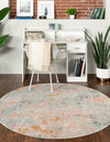 Lagoon Oasis Collection Area Rug -  Seagrass Round Multi  lifestyle 35