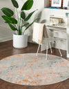 Lagoon Oasis Collection Area Rug -  Seagrass Round Multi  lifestyle 41