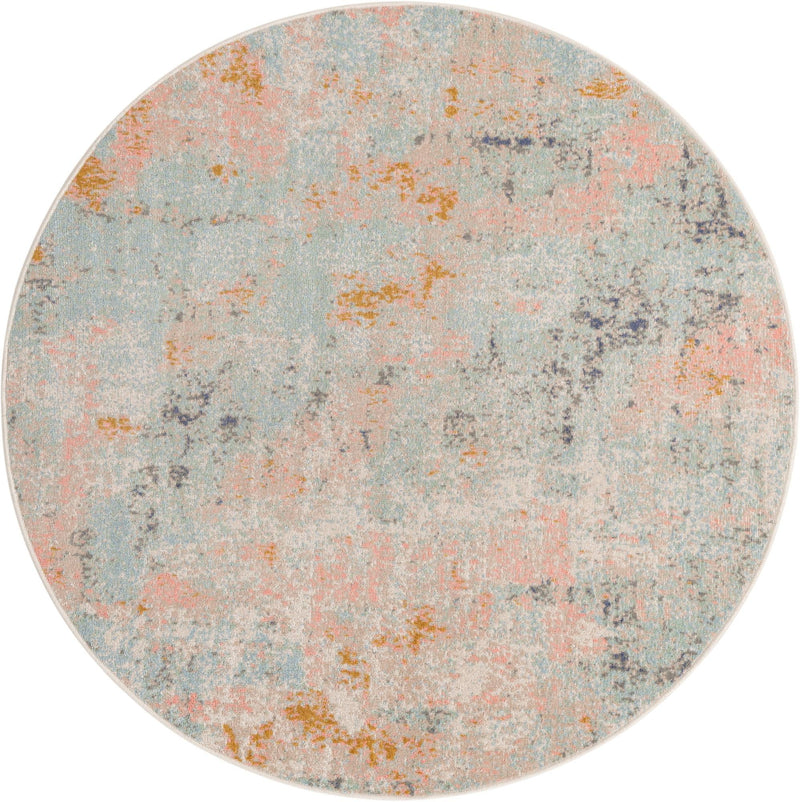 Lagoon Oasis Collection Area Rug -  Seagrass Round Multi  lifestyle 29