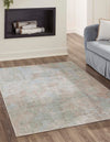 Lagoon Oasis Collection Area Rug -  Seagrass Rectangle Teal  lifestyle 3