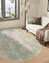 Lagoon Oasis Collection Area Rug -  Seagrass Oval Teal  lifestyle 30