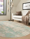 Lagoon Oasis Collection Area Rug -  Seagrass Oval Teal  lifestyle 36