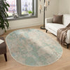 Lagoon Oasis Collection Area Rug -  Seagrass Oval Teal  lifestyle 87