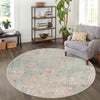 Lagoon Oasis Collection Area Rug -  Seagrass Round Teal  lifestyle 89